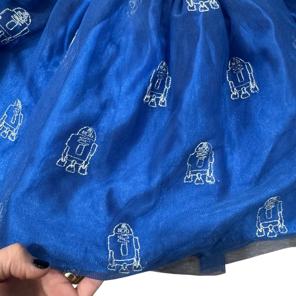 NWT Hanna Andersson BlueStar Wars R2-D2 Kids Skirt Sz 6/7 (120) - Picture 2 of 4